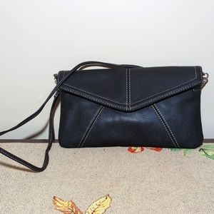 Tignanello Black Leather Small Crossbody